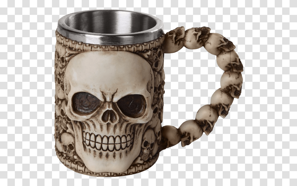 Skull Ossuary Mug Skull, Coffee Cup, Stein, Jug, Sunglasses Transparent Png