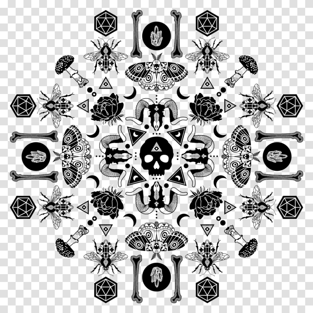 Skull Pattern, Snowflake, Menu, Floral Design Transparent Png