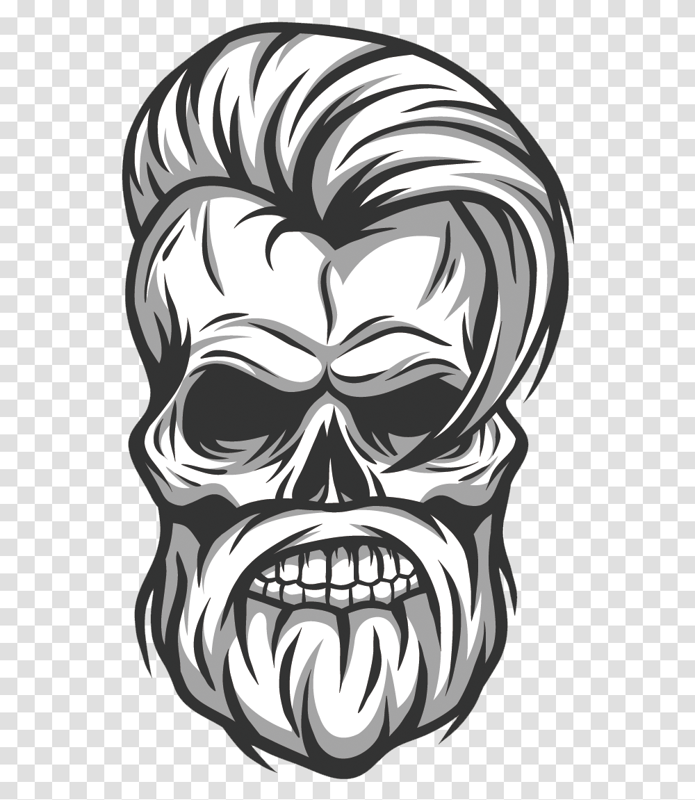 Skull Photography Illustration Hair Vector Hipster Skull Hipster, Architecture, Building, Drawing Transparent Png