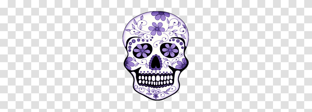 Skull Pics Items, Label, Floral Design Transparent Png