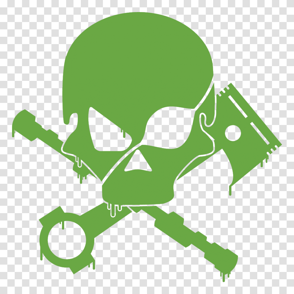 Skull Piston And Camshaft Products Skull Piston, Lawn Mower, Tool, Recycling Symbol, Alien Transparent Png