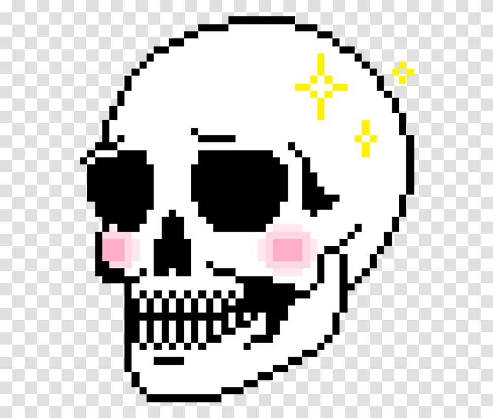 Skull Pixel Pixelart Calavera Tumblr Coolfreetoedit Pixel Art Skull, Rug, Face, Label Transparent Png