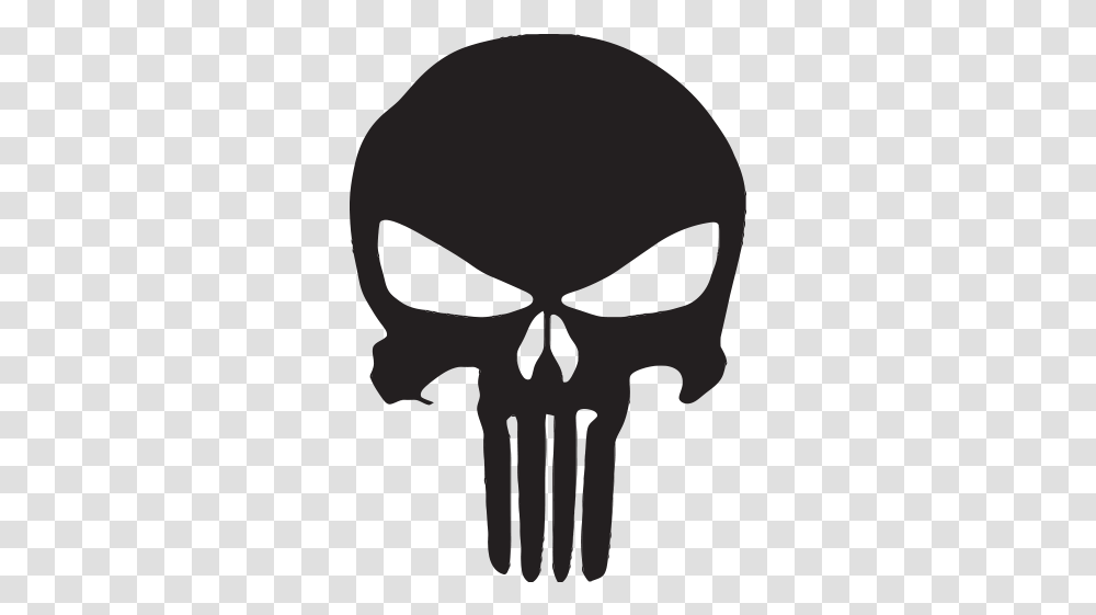 Skull Punisher, Label, Silhouette, Stencil Transparent Png