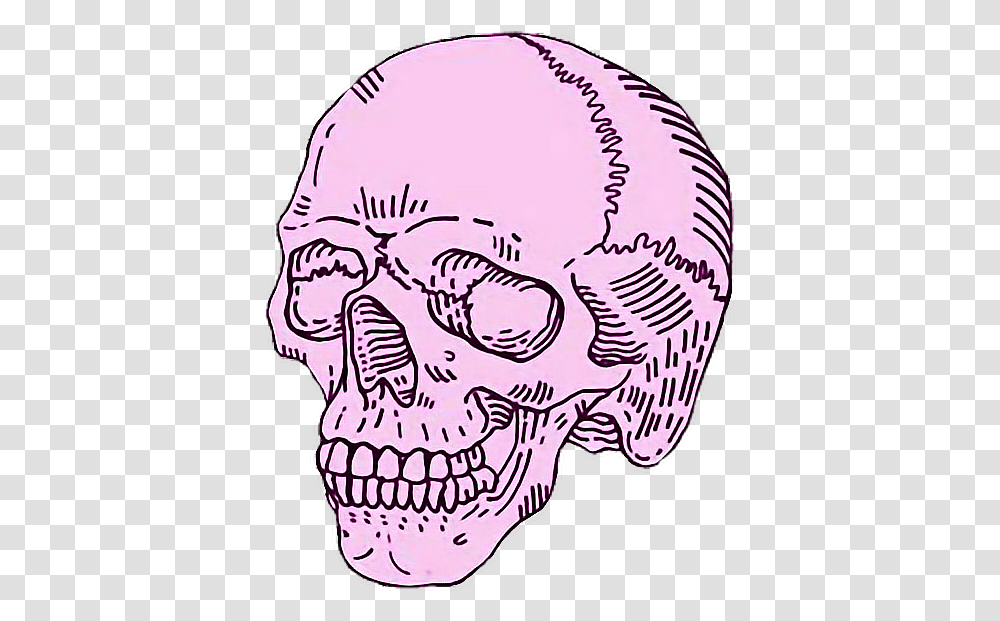 Skull Purple Outline Transparentbackground Freetoedit Aesthetic Skull, Head, Drawing, Art, Jaw Transparent Png