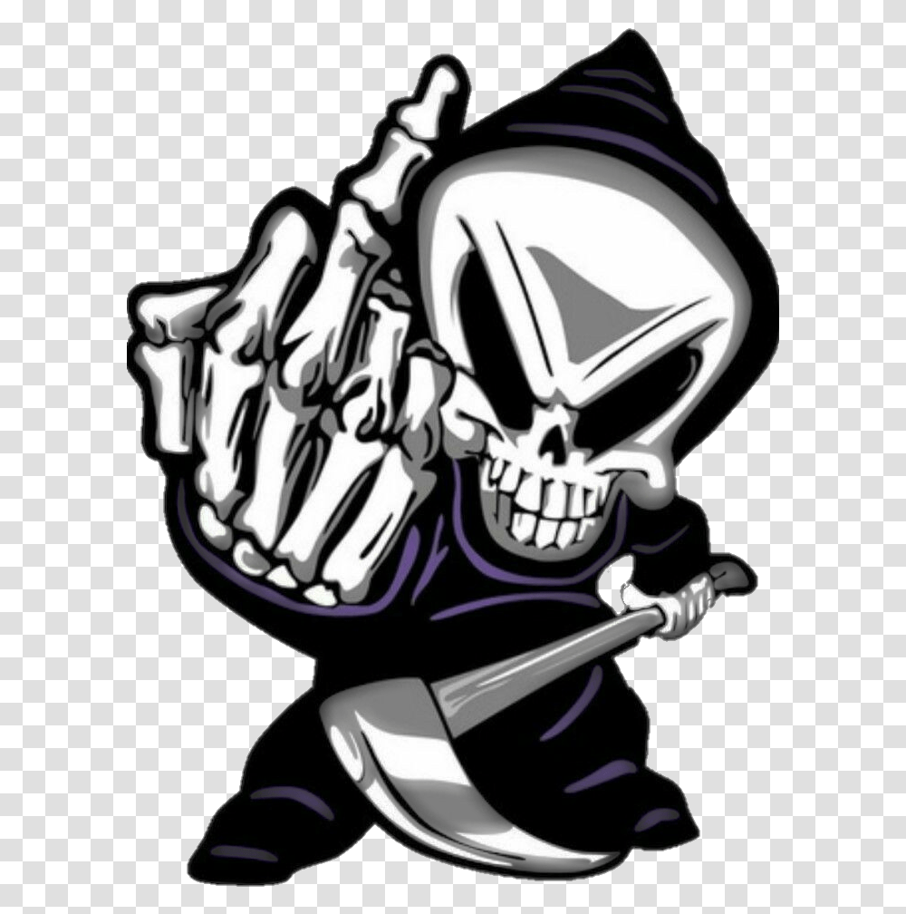 Skull Reaper Cuss Dirty Skull Middle Finger, Hand, Pirate Transparent Png