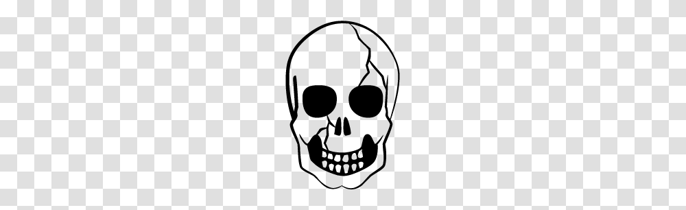 Skull Silhouette Cute Halloween Halloween Skull, Stencil, Pillow, Cushion, Mask Transparent Png