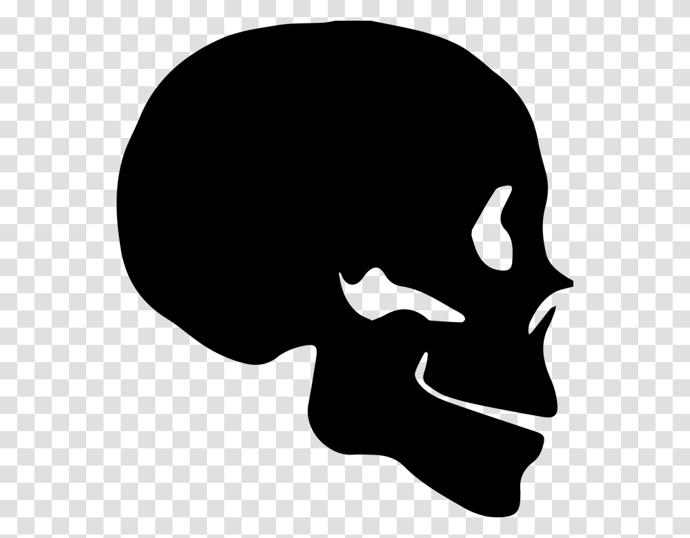 Skull Silhouette Side, Gray, World Of Warcraft Transparent Png