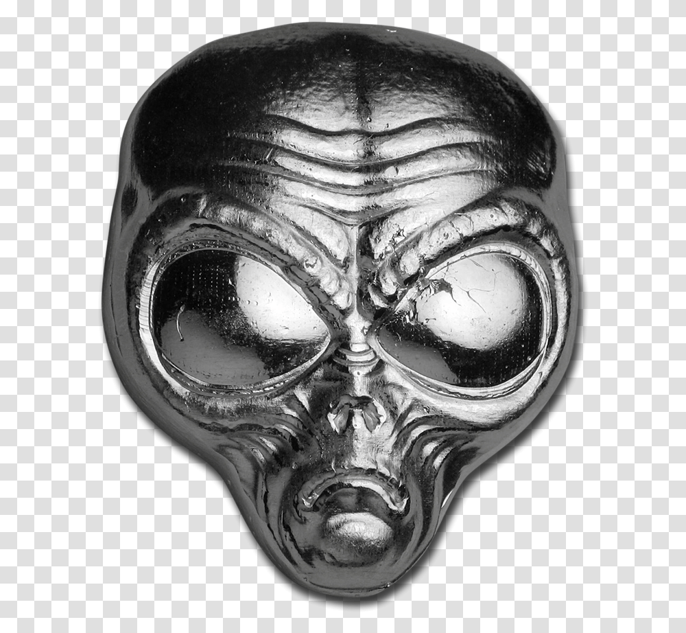 Skull, Silver, Head, Mask, Alien Transparent Png