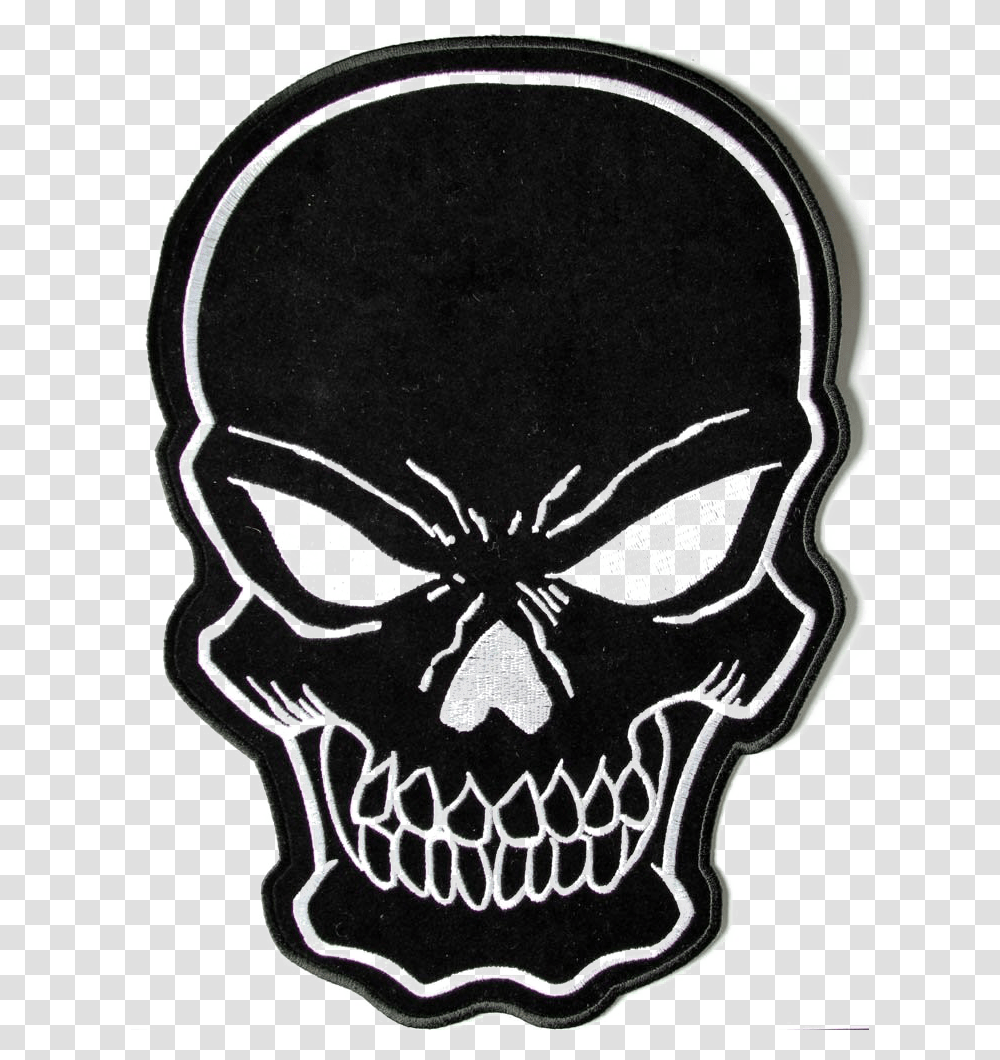 Skull Skull Patch, Label, Stencil, Rug Transparent Png