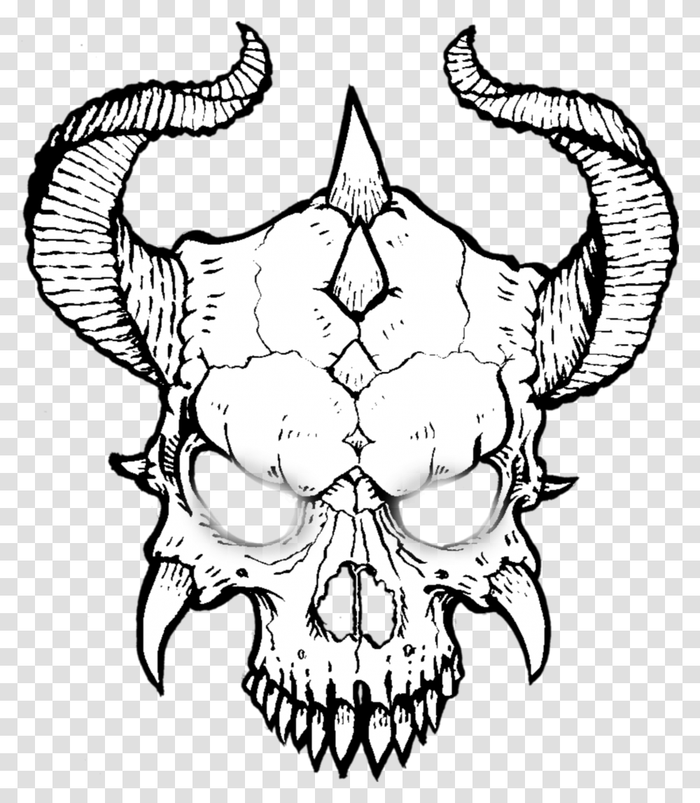 Skull Skulls Devil Demon Mask Evil Demon Skull With Horns, Stencil, Sunglasses, Accessories, Accessory Transparent Png