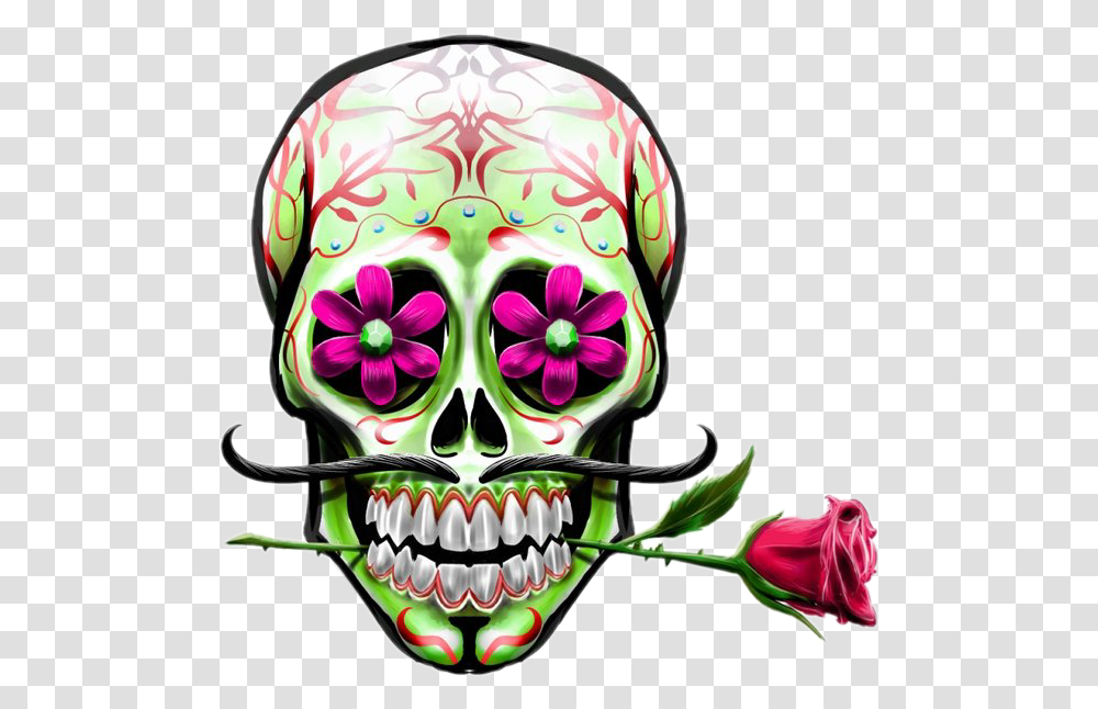 Skull Skulls Sugarskull Art Awesomeart Skullsandroses Mexican Skull Art, Jaw, Teeth, Mouth Transparent Png