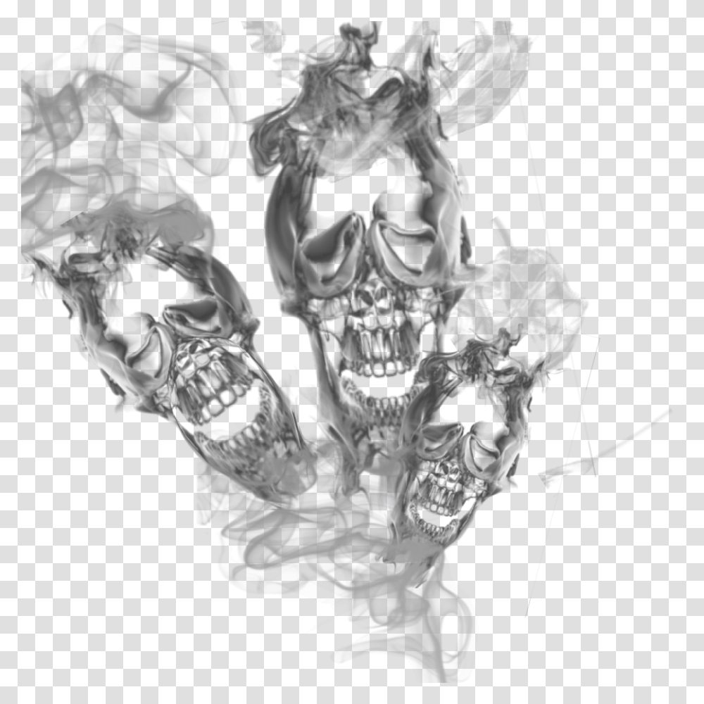 Skull Smoke 3 Image Skull In Smoke, X-Ray, Medical Imaging X-Ray Film, Ct Scan, Person Transparent Png
