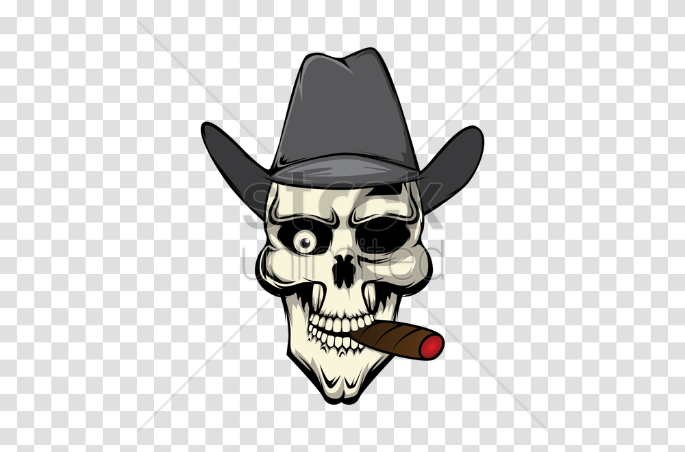 Skull Smoking Cigar, Person, Human, Apparel Transparent Png
