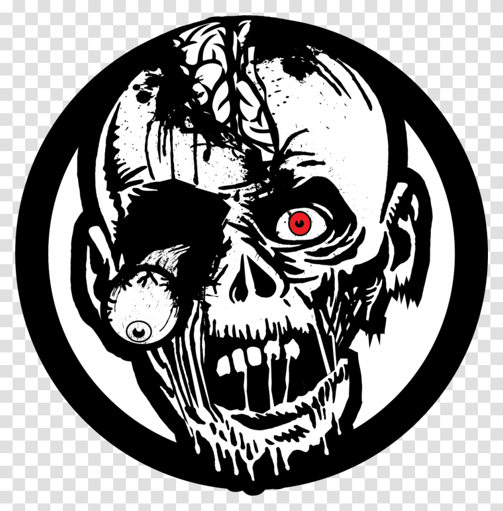 Skull, Stencil, Hand, Emblem Transparent Png