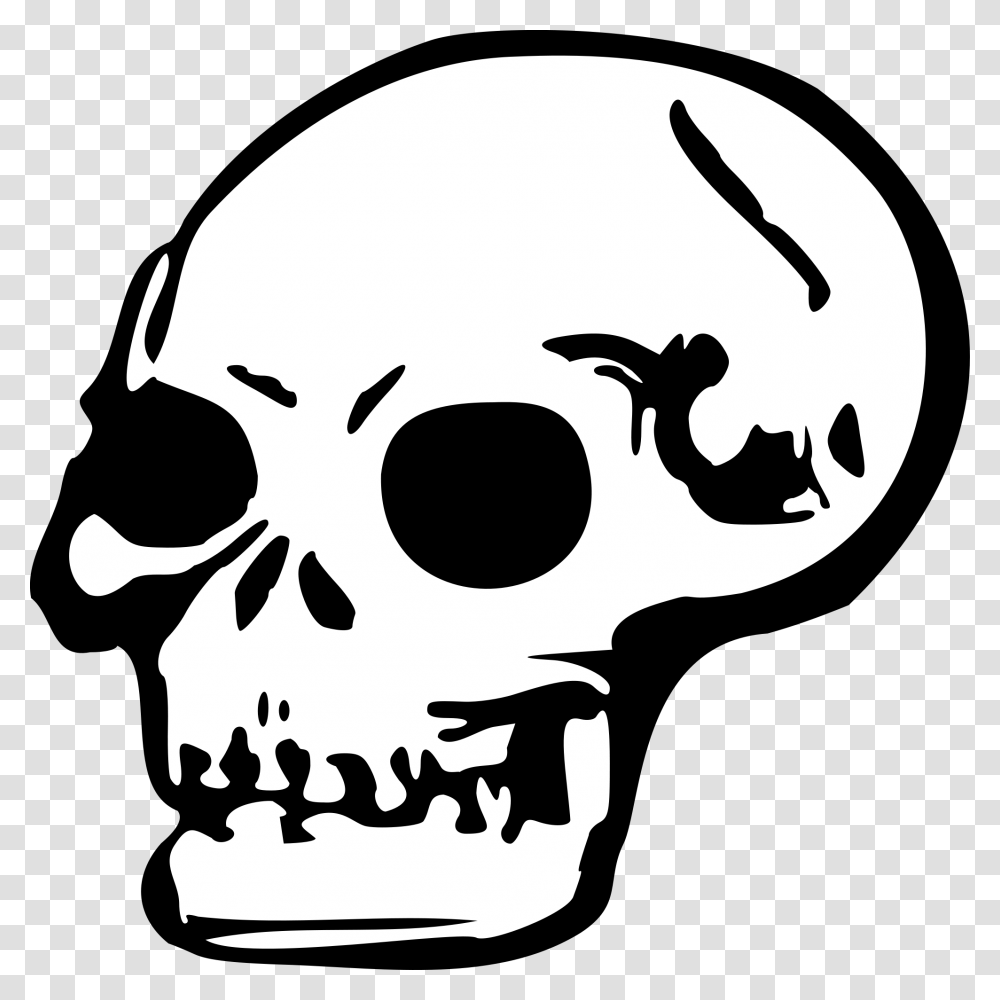 Skull, Stencil, Pirate, Label Transparent Png