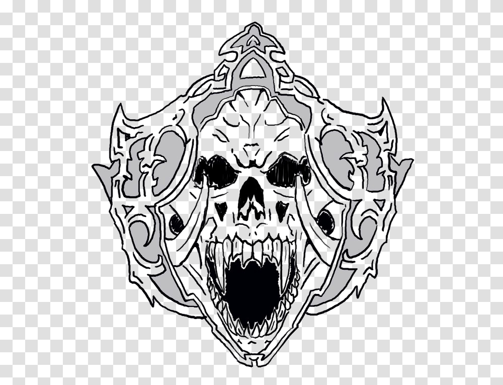 Skull Tattoo Background, Chandelier, Lamp, Pattern, Accessories Transparent Png