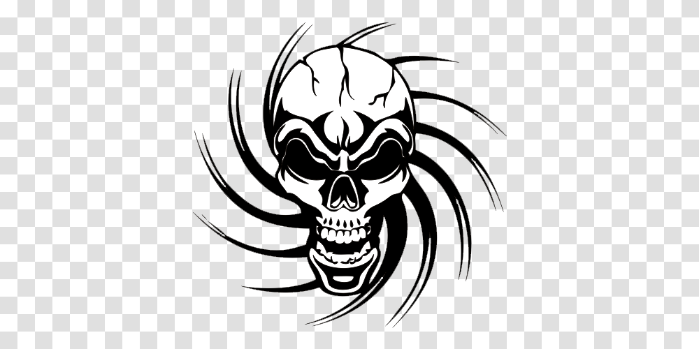 Skull Tattoo Design Simple, Stencil, Emblem Transparent Png