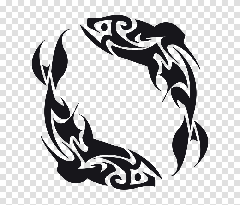 Skull Tattoo Tribal, Dragon, Stencil Transparent Png