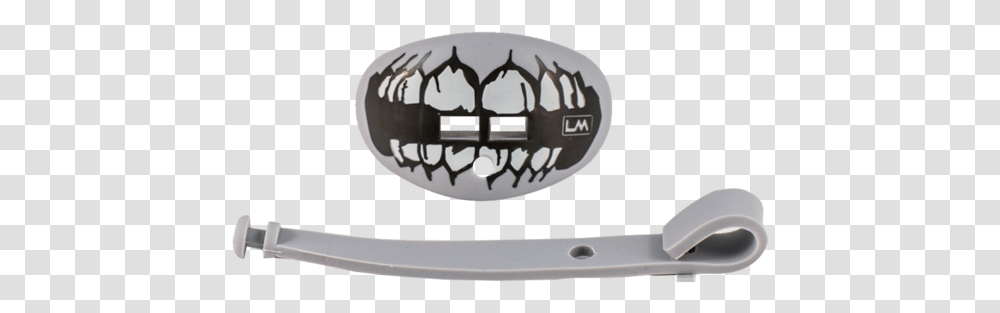 Skull Teeth Grey Football Mouthpiece Solid, Weapon, Weaponry, Text, Blade Transparent Png
