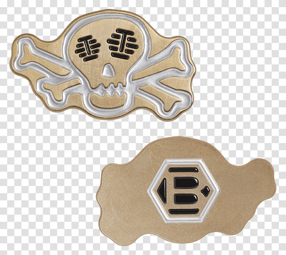 Skull & Bones Gold Flame Icon Ball Marker - Studio B Automotive Decal, Logo, Symbol, Trademark, Badge Transparent Png