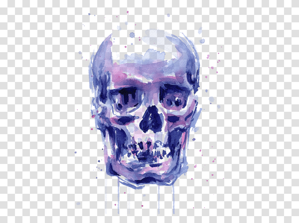 Skull Watercolor, Modern Art, Painting Transparent Png