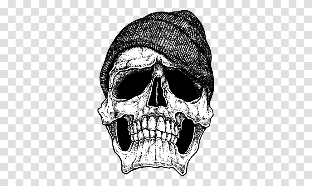 Skull With Beanie, Mask, Head, Jaw Transparent Png