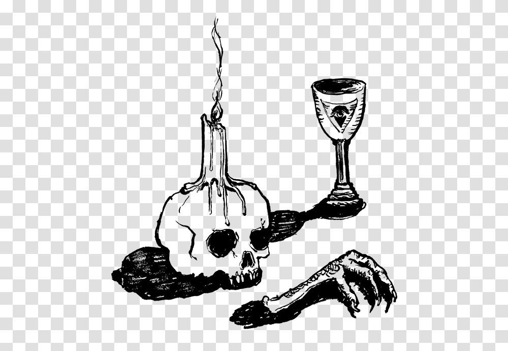Skull With Candle, Gray, World Of Warcraft Transparent Png