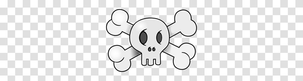 Skull With Cross Bones Clip Art For Web, Machine, Stencil, Number Transparent Png