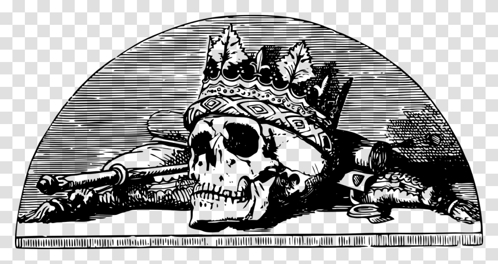 Skull With Crown Skull Crown Death Vintage Retro Duty Is Heavier Than A Mountain Death, Gray, World Of Warcraft Transparent Png