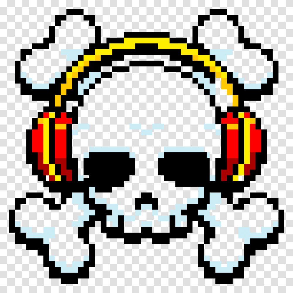 Skull With Headphones, Pac Man, Poster, Advertisement Transparent Png