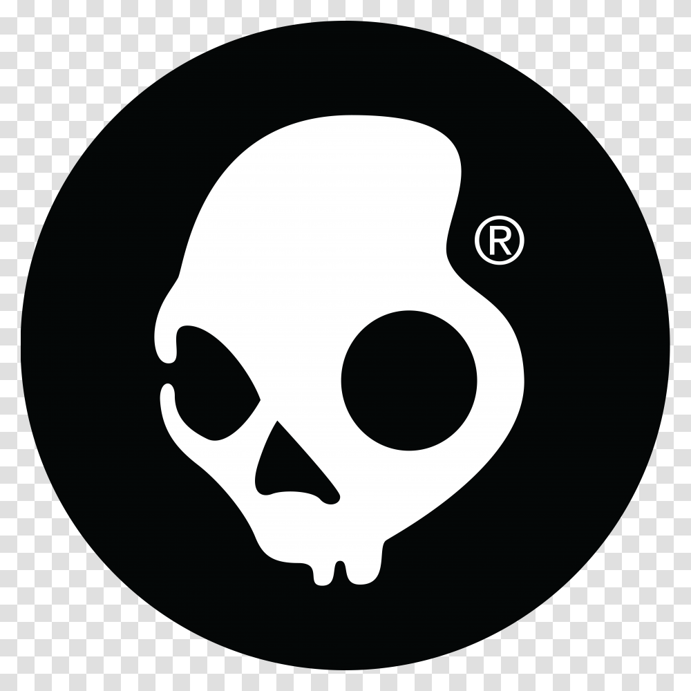 Skull With Headphones, Stencil, Mask Transparent Png