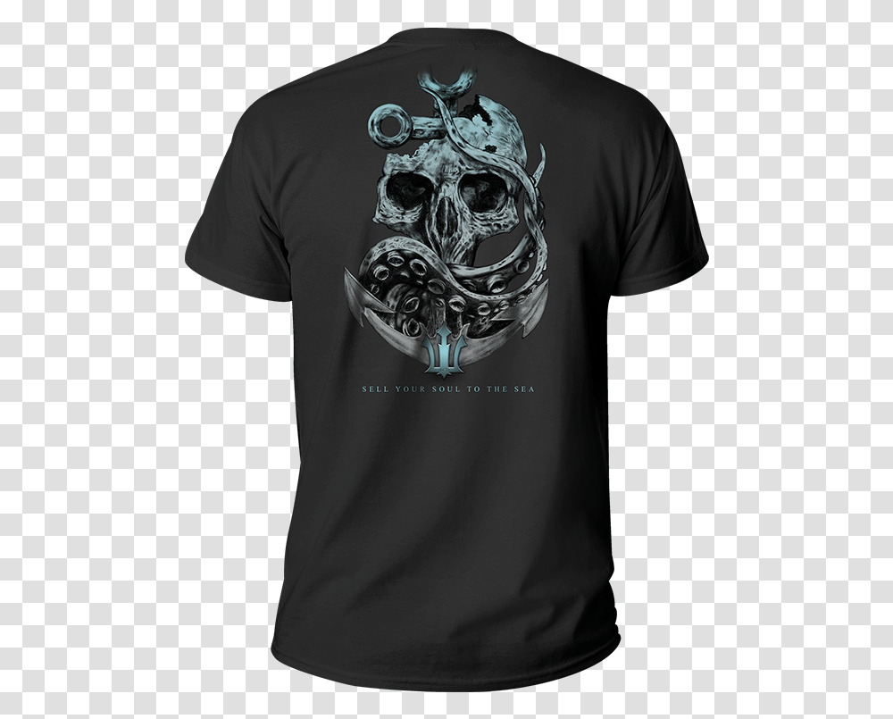 Skull With Tentacle Hippopotamus, Apparel, T-Shirt, Sleeve Transparent Png
