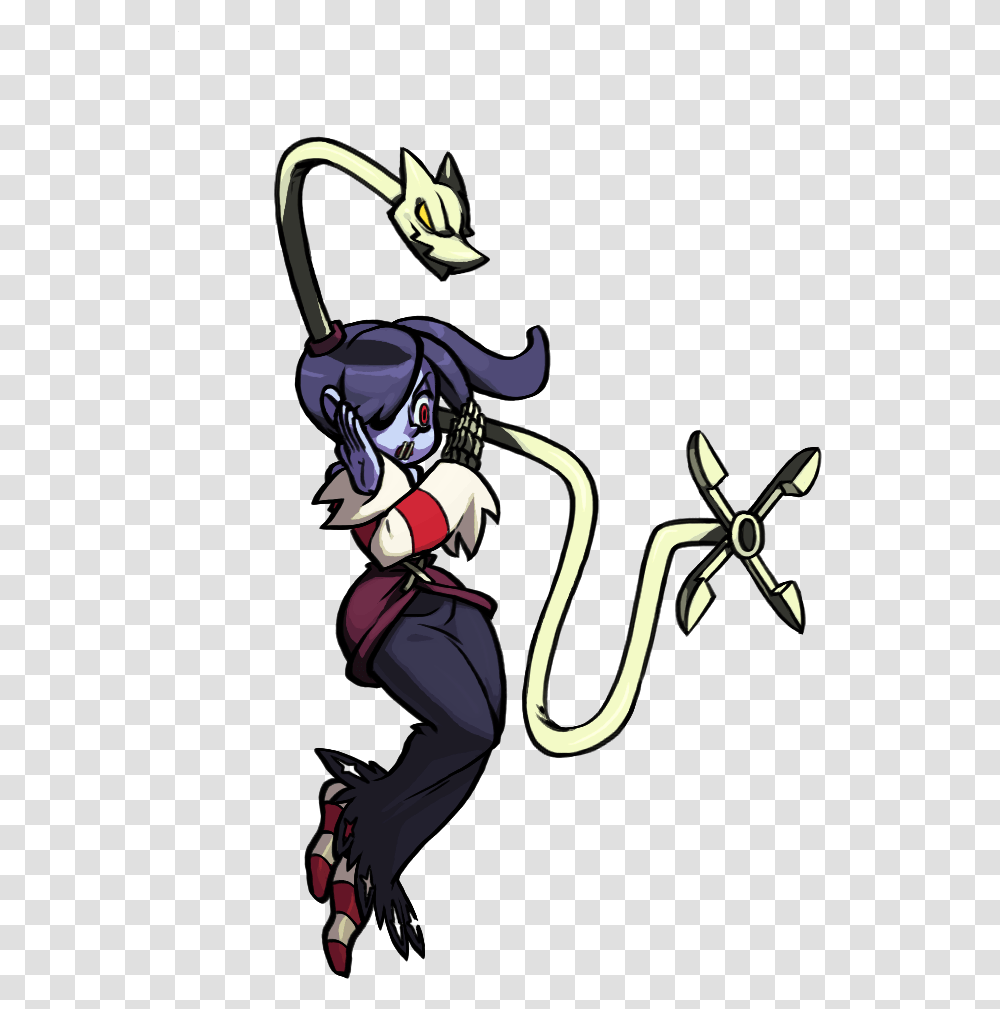 Skullgirls Characters Fight, Person, Human, Hand, Whip Transparent Png