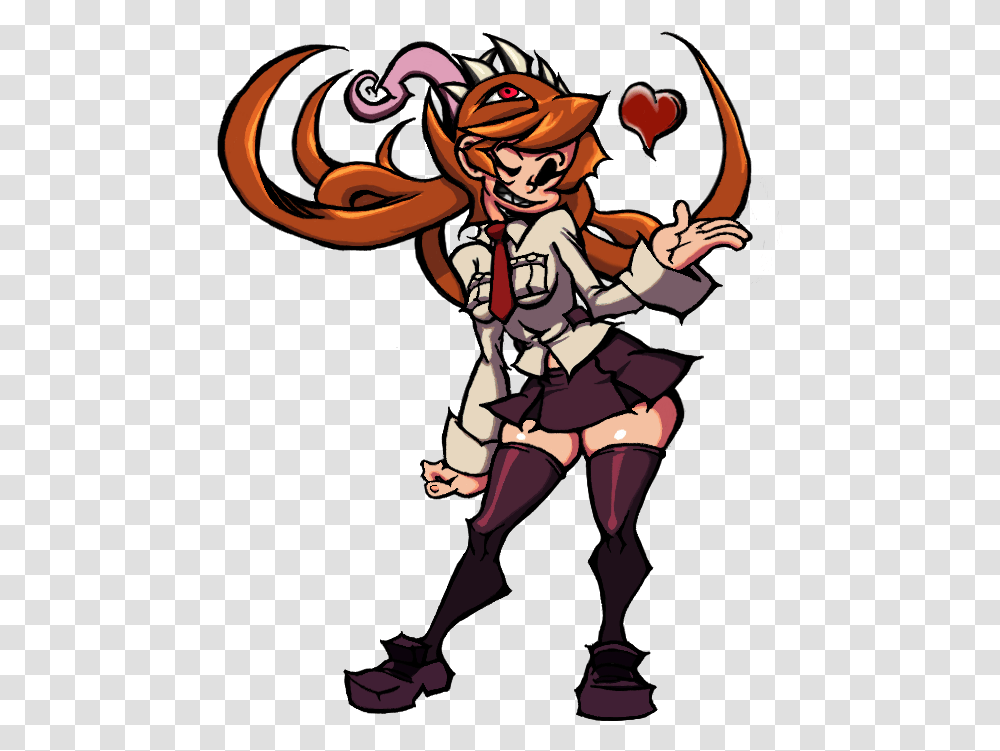 Skullgirls Peacock X Filia Sprite Editone Of The First Avery X Peacock Skullgirls, Person, Human, Hand, Pirate Transparent Png