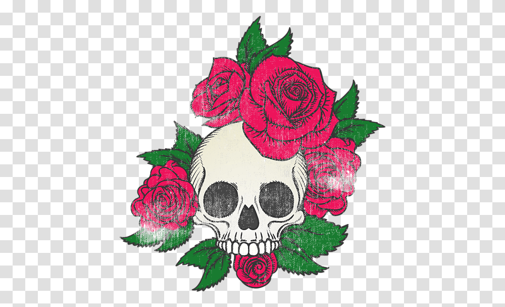 Skulls And Roses Drawing, Flower, Plant Transparent Png