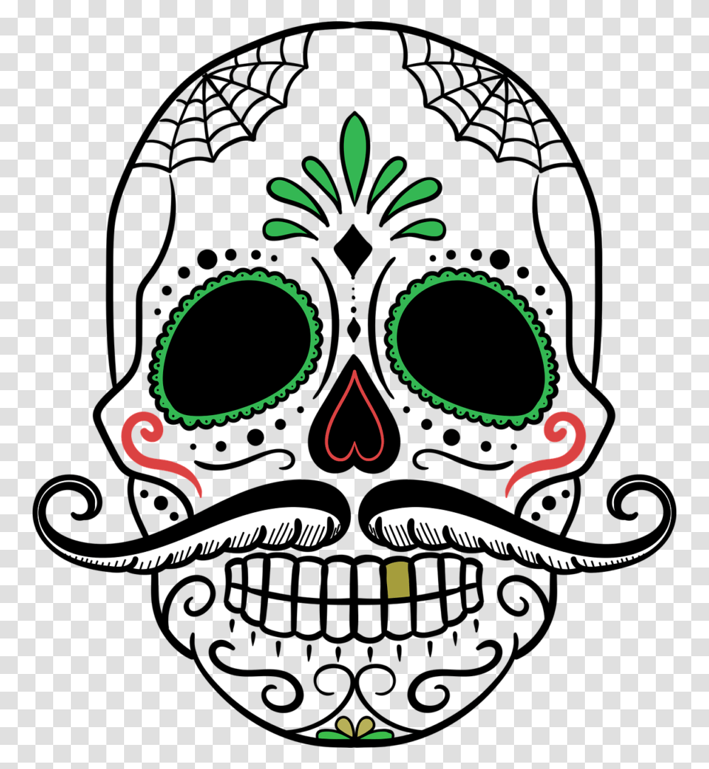 Skulls For Dia De Los Muertos Choose Your Happy Coloring Day Transparent Png