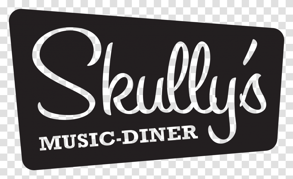 Skullys Black Skullys Music Diner Ohio Logo, Handwriting, Calligraphy, Label Transparent Png