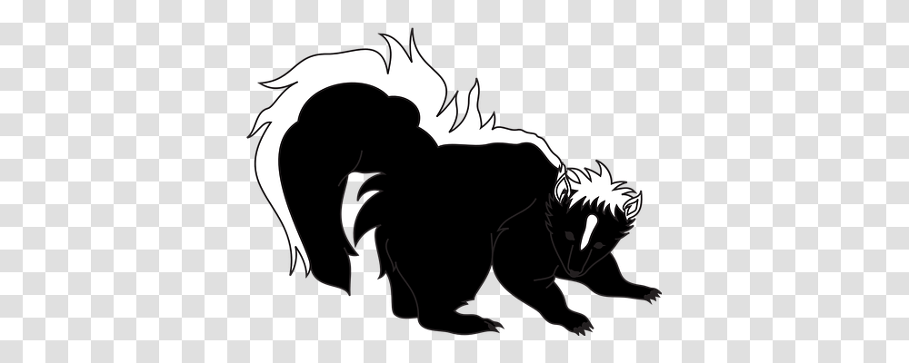 Skunk Animals, Stencil, Silhouette, Person Transparent Png