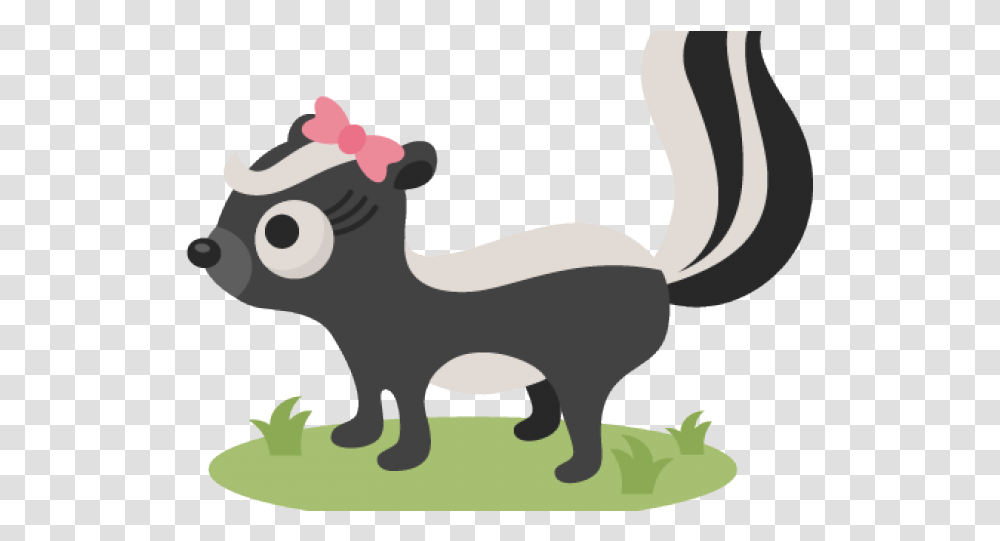 Skunk Clipart Cartoon Female Clip Art, Mammal, Animal, Wildlife, Hippo Transparent Png