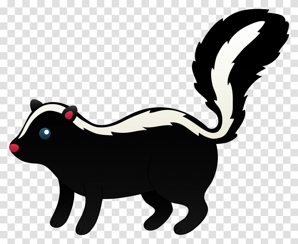 Skunk Clipart Easy, Mammal, Animal, Stencil, Wildlife Transparent Png