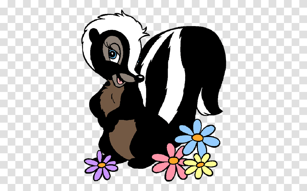 Skunk Clipart Free Flower The Skunk From Bambi, Stencil, Animal, Graphics, Floral Design Transparent Png