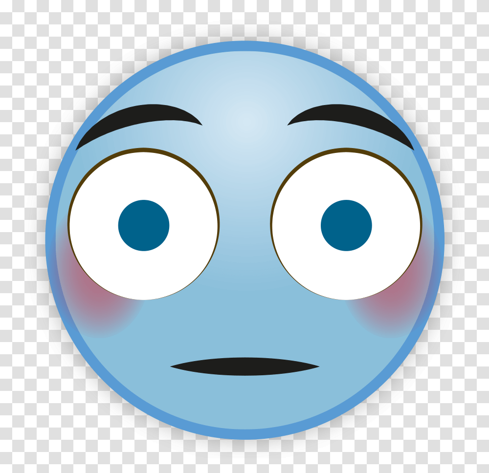 Sky Blue Emoji File Mart Blue Emoji, Head, Disk, Graphics, Porcelain Transparent Png