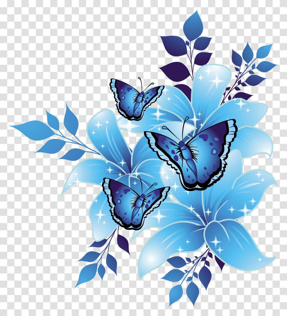 Sky Blue Flower, Floral Design, Pattern Transparent Png