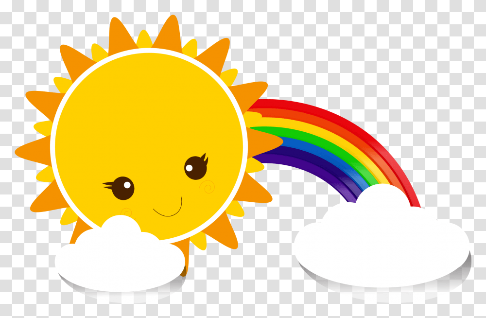 Sky Cartoon Yellow Rainbow With Cloud 2244x1418 Sun Cartoon, Nature, Outdoors, Graphics, Snow Transparent Png
