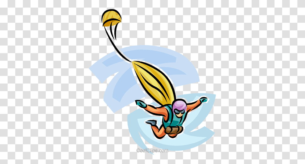 Sky Diver Royalty Free Vector Clip Art Illustration, Animal, Insect, Invertebrate, Wasp Transparent Png