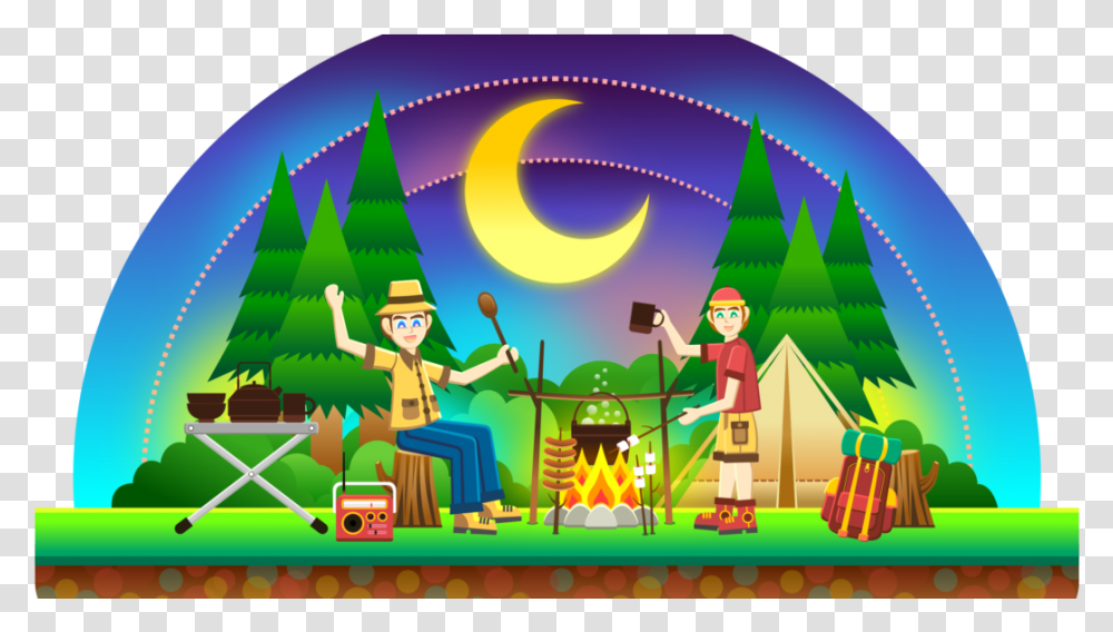 Sky Vector Camping Pictures Clip Art, Person, Leisure Activities, Meal Transparent Png