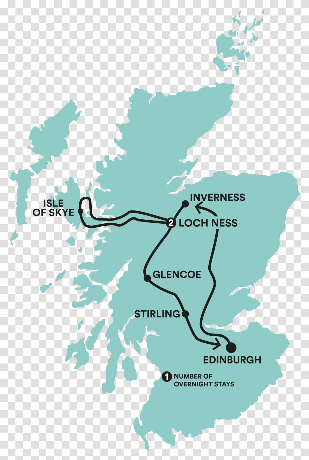 Skye High Tour Map Scotland Road Trip 5 Days, Diagram, Poster, Advertisement, Atlas Transparent Png