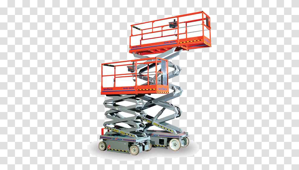 Skyjack Sj Skyjack Scissor Lift, Construction Crane, Handrail, Banister, Amusement Park Transparent Png