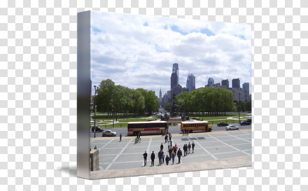 Skyline By Mary Upton Philadelphia, Person, Tarmac, Road, Car Transparent Png