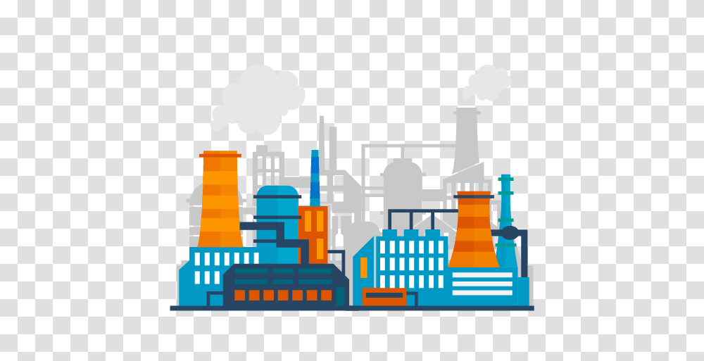 Skyline Clipart Industry, Building, Factory, Power Plant, Refinery Transparent Png